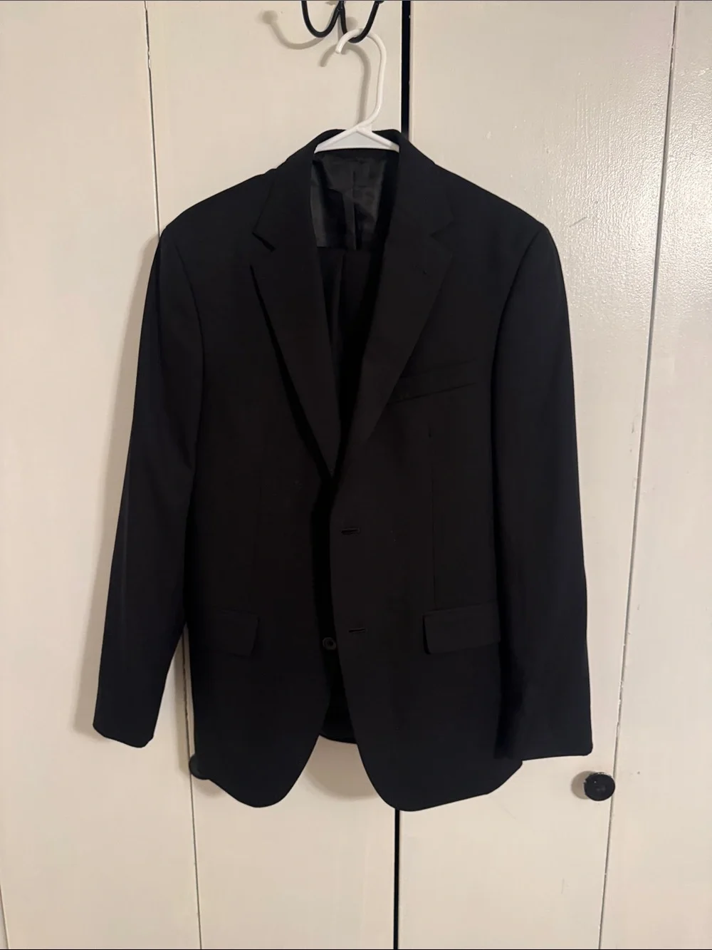 Men's Black Classic Two-Button Blazer